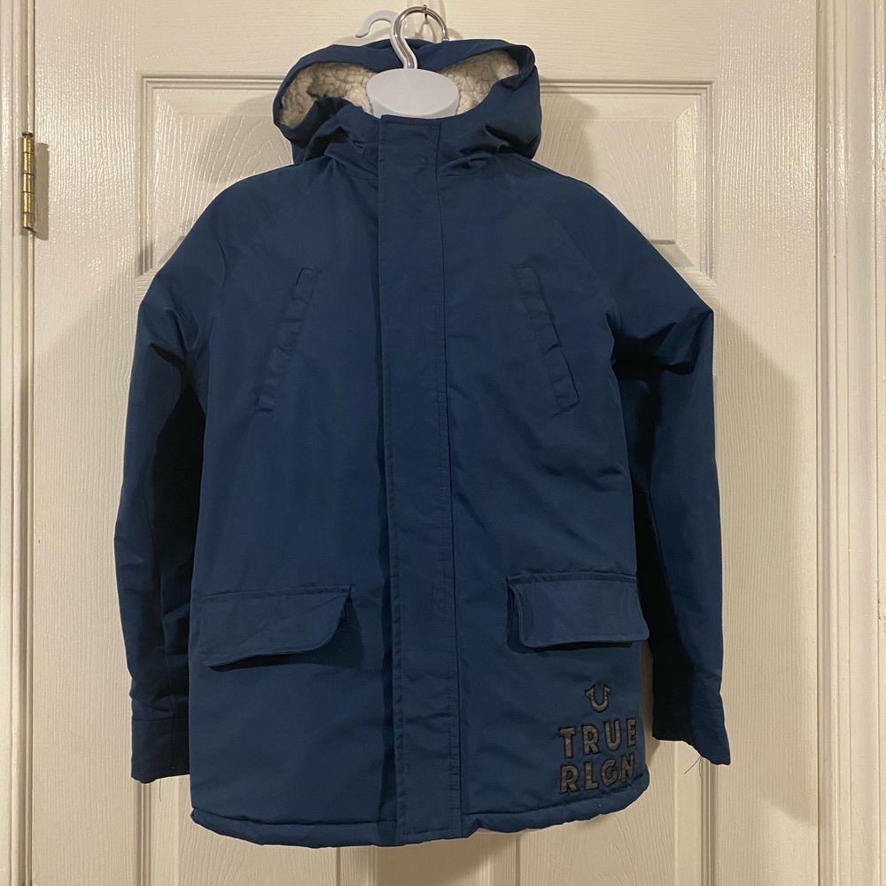 Boys true religion fur lined coat